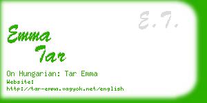 emma tar business card